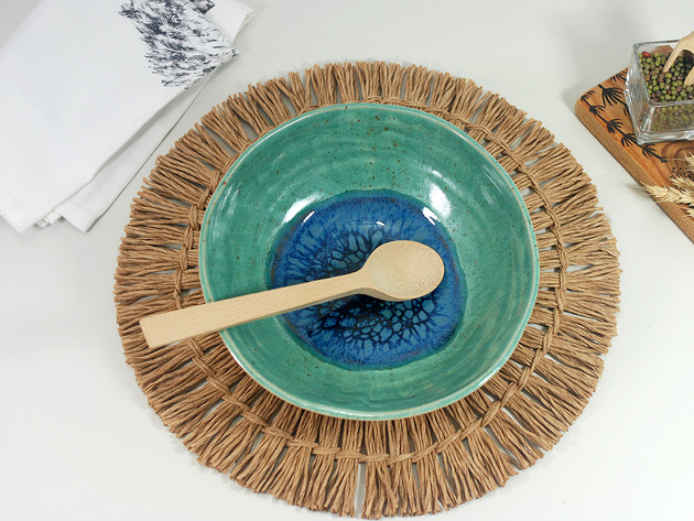 miski i misy Ceramiczna misa dekoracyjna - pawie oko