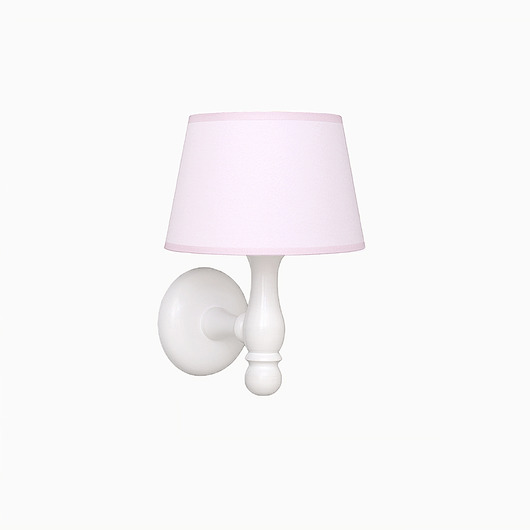 Kinkiet pudrowy róż z różową lamówką Roomee Decor