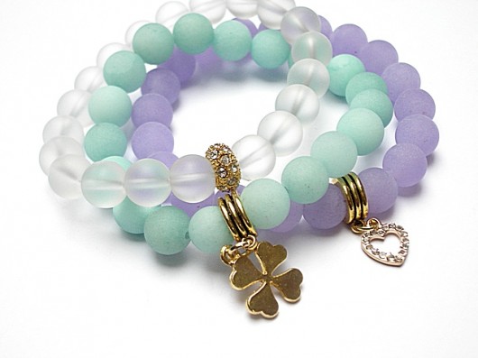 Mint, violet and white - set KiKa pracownia