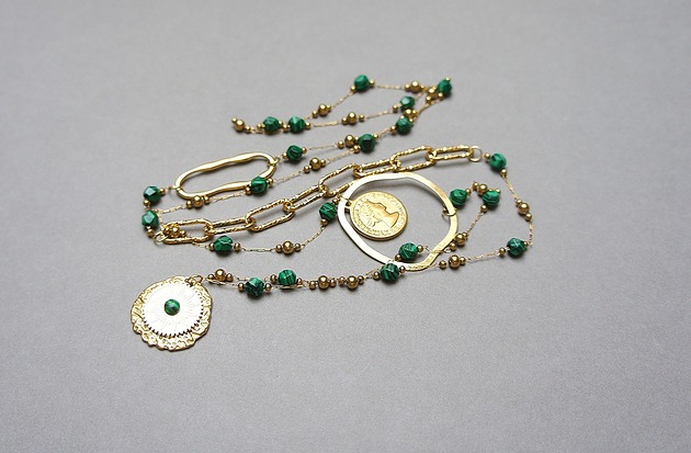 korale Sautoir /Malachity/ 07.01.26 - długi naszyjnik