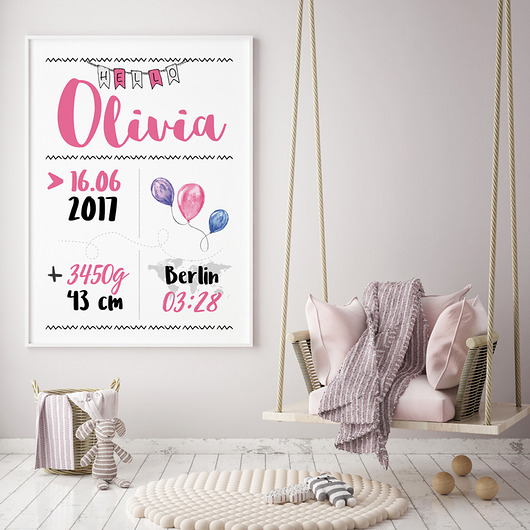 Metryczka z typografią - plakat HOG STUDIO