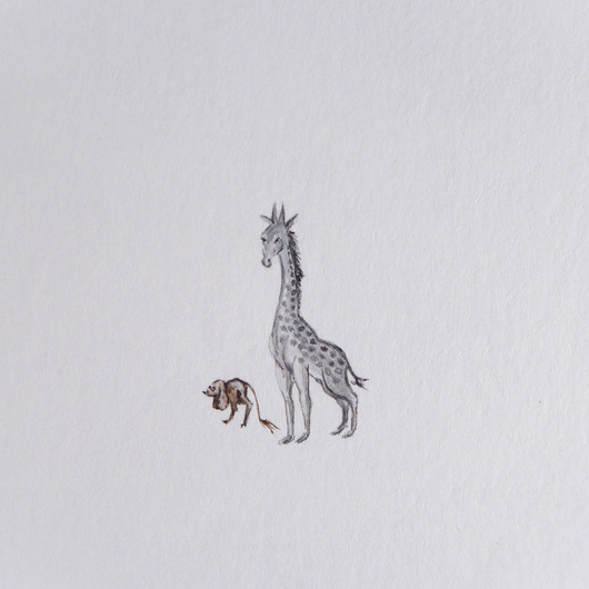 obrazy Żyrafa Hieronim Bosch, ręcznie malowana miniatura