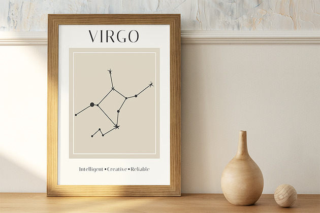 Plakat znak zodiaku - VIRGO muybien