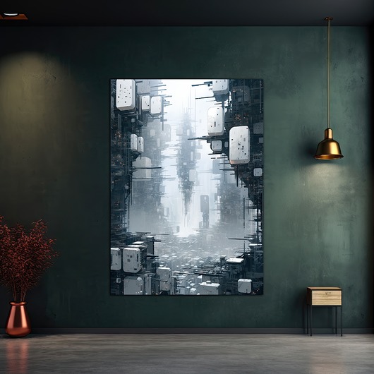 plakaty Futurystyczna Japonia, Cyberpunk - Plakat - Loft, Minimalizm
