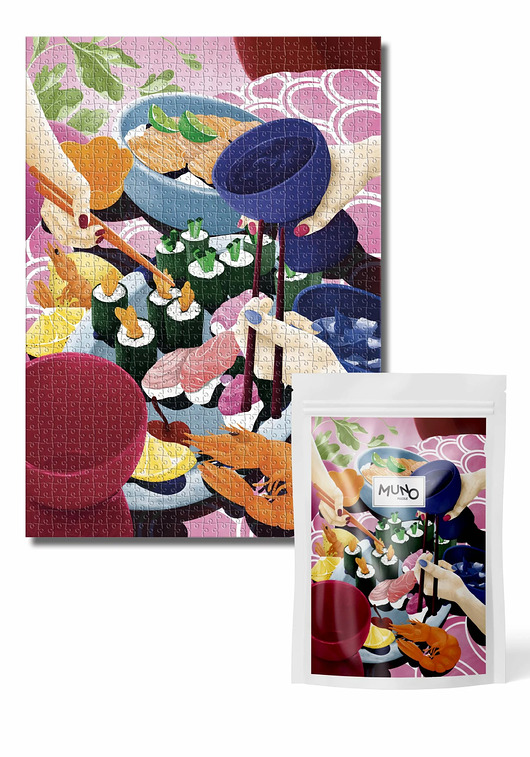 puzzle dla dzieci Puzzle 1000 "Munomaki" by Anna Jeziorska w papierowym woreczku