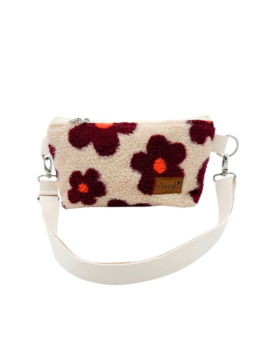 torebki mini Torebka "Bordowe kwiaty" baranek