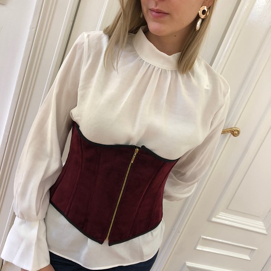 ubrania różne Gorset NERI welurowy bordo