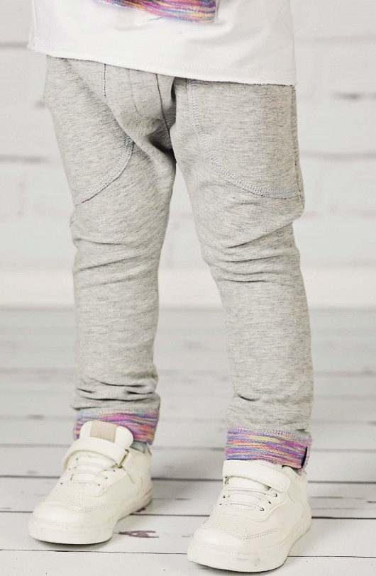 Szare proste spodnie typu legginsy Gapula