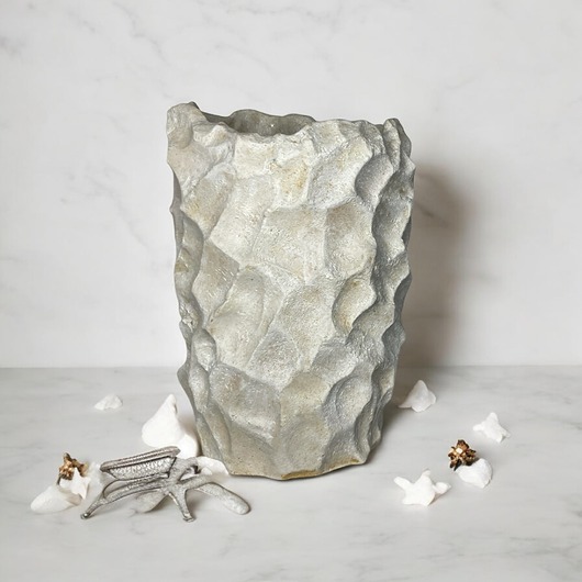 wazony Duży wazon na kwiaty, ręcznie rzeźbiony obiekt ceramiczny, styl wabi sabi