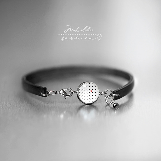 bransoletki ze szkła Prezent, Love dots- bransoletka simple