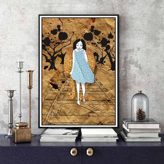 Spacer Anioła... art print A4 Parallel World