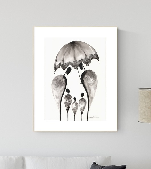 grafika 30X40 cm wykonana ręcznie MiniMalArt