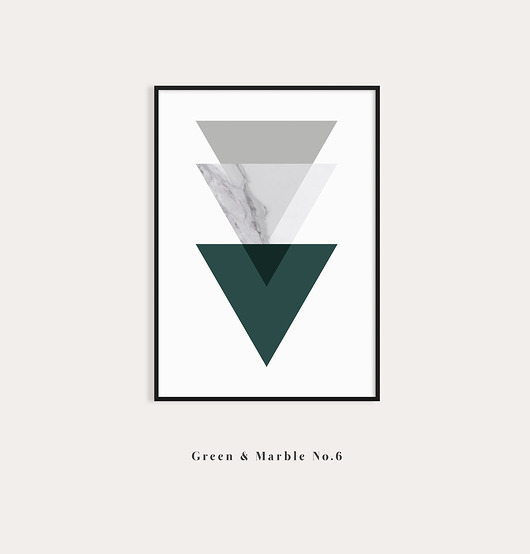 grafiki i ilustracje Marble 6 - plakat do sypialni, zieleń butelkowa, marmur