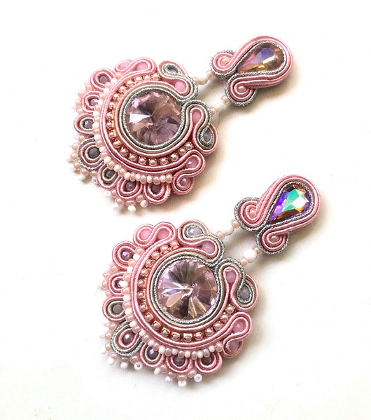 kolczyki soutache Sutaszowe kolczyki TULUZA