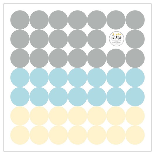 naklejki ścienne do pokoju dziecka Zestaw naklejek Mini Dots sky tone 40x40cm