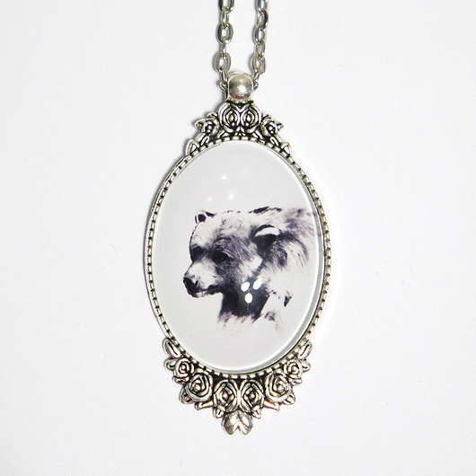 wisiory Medalion - Niedźwiedź - owalny