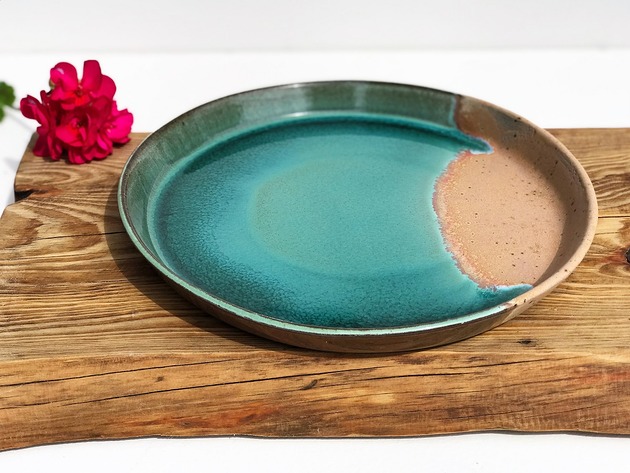 Patera  Taca  Talerz ceramiczny z  rantem Ceramika Tyka