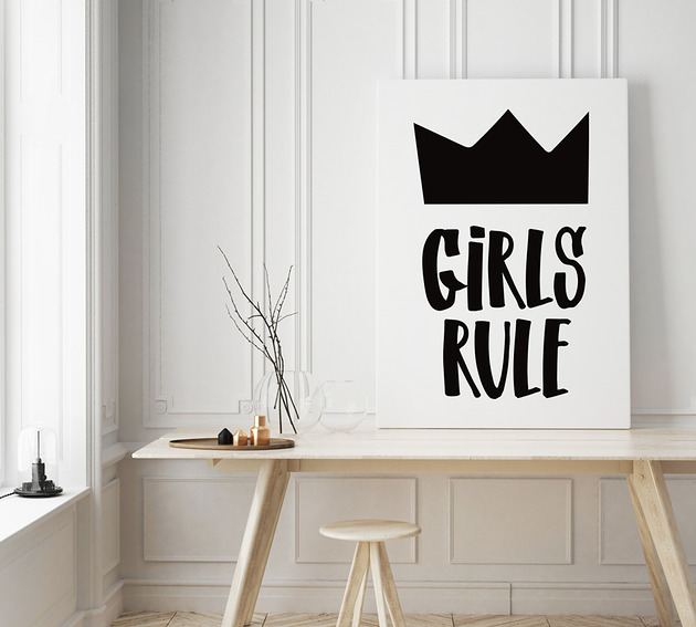 plakaty Plakat Girls rule black