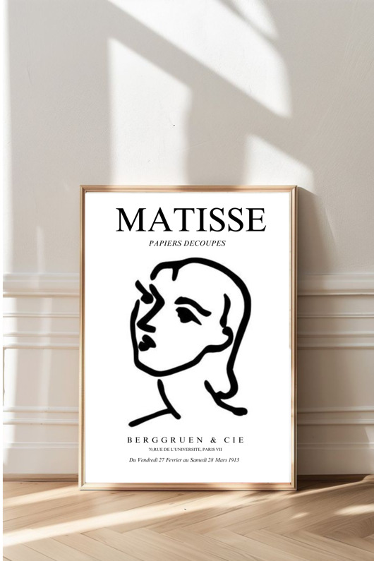 plakaty PLAKAT  dekoracyjny Matisse, wystawowy line art,