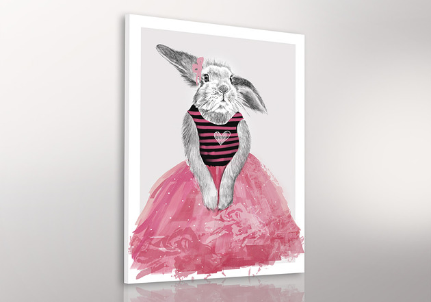 obrazy i plakaty do pokoju dziecięcego OBRAZ NA PŁÓTNIE -  60x80cm   Zajączek