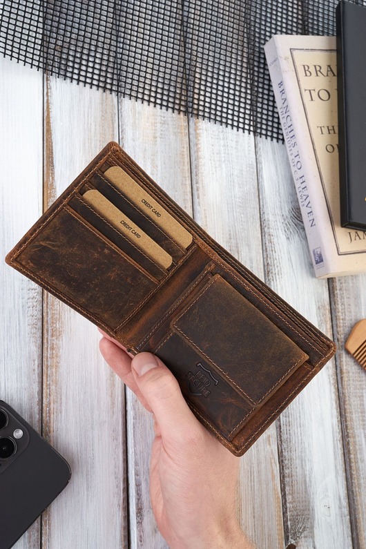 portfele męskie Portfel męski skórzany hunter br