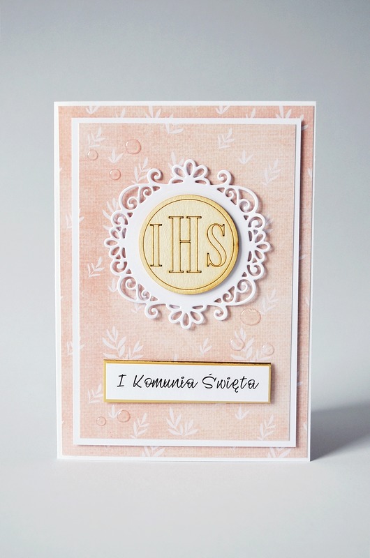 kartki scrapbooking I Komunia Święta: Kartka Okolicznościowa