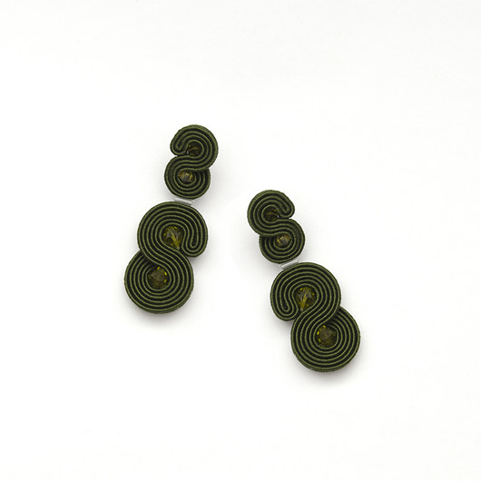 kolczyki soutache Kolczyki soutache - Khaki Medium