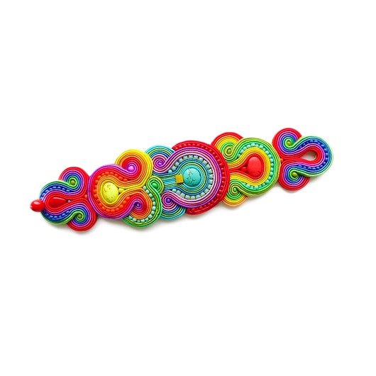 Tęczowa bransoletka soutache Mró Soutache