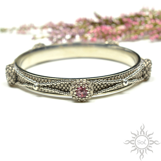 bransoletki srebrne Rainbow II, bransoletka z kryształami Swarovski