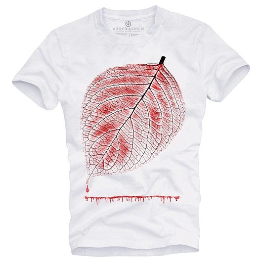 t-shirty męskie T-shirt męski UNDERWORLD Leaf biały