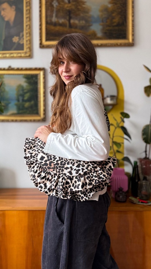 torby na ramię Torebka Rogalik panterka