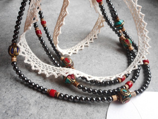 boho korale z koralem Lahovska