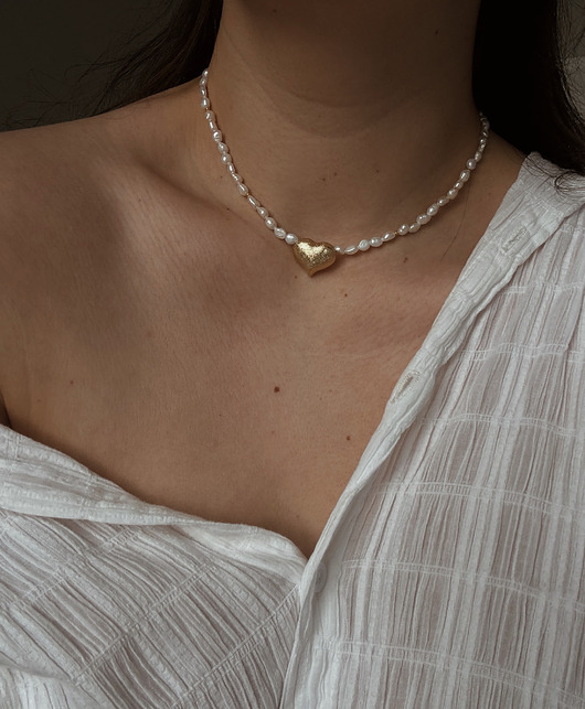 złote naszyjniki Naszyjnik z pereł naturalnych Serce