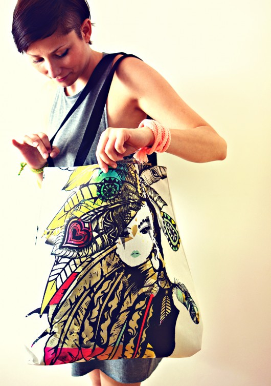 Karā tote bag DONT NEED NO SAMURAI