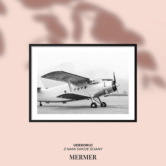 Samolot Retro,Plakat mermer
