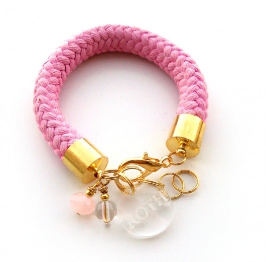 Rope bracelet / pudrowy róż Monika Roth