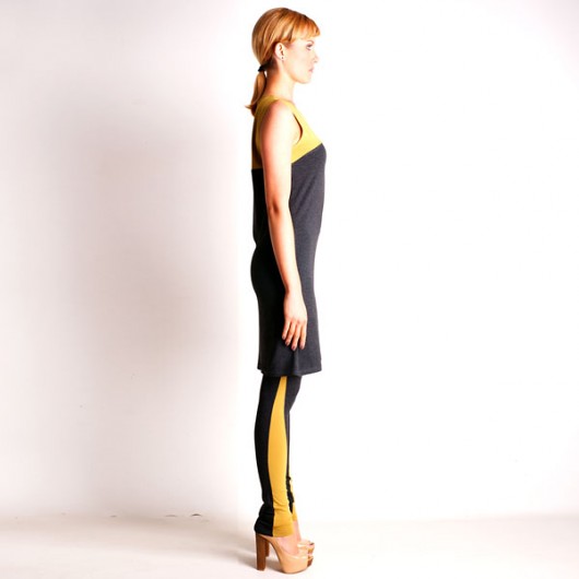 Mustard blend leggins La Couture Champagne