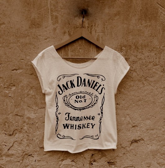Jack Daniel&#039;s biała bluzka oversize [36 S] Marvellousette
