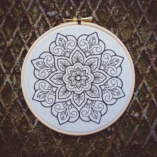 obrazek haftowany "mandala" Zapętlona Nitka