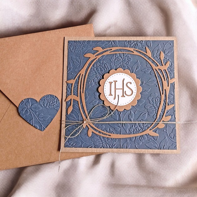 kartki na komunię Kartka komunijna GRANAT eko