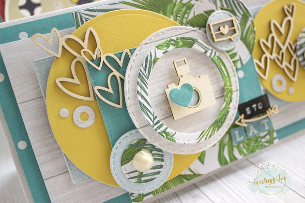 kartki scrapbooking PSTRYK - kartka okolicznościowa