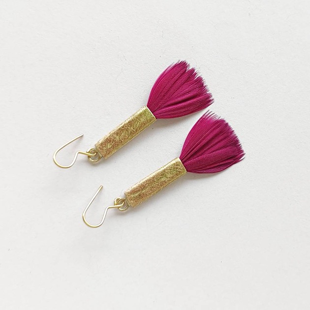 kolczyki z piórami PIÓRKO kolczyki