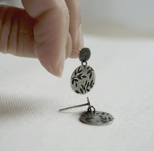 kolczyki srebrne Kolczyki srebrne Olive tree