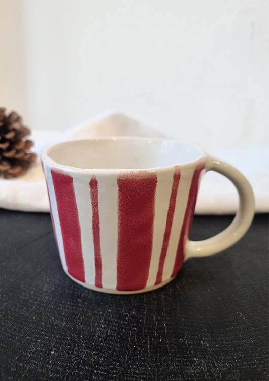 kubki Kubek ceramiczny ręcznie malowany PASKI