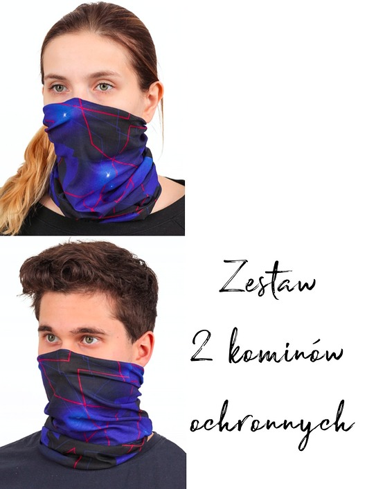 maseczki ochronne 2 szt. kominów - masek ochronnych - grafika