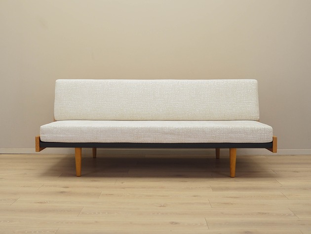 sofy i szezlongi Sofa dębowa, duński design, lata 60,  Hans. J. Wegner,  Getama