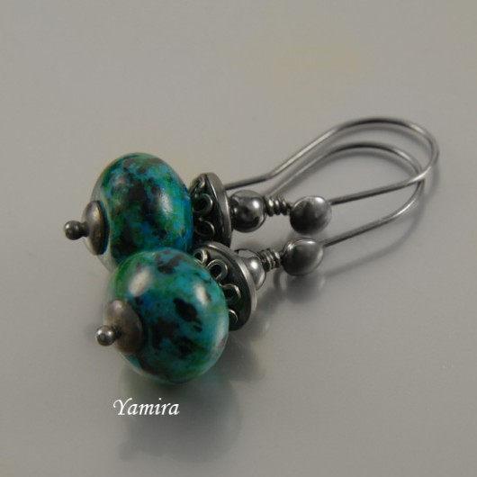 chrysocolla exclusive - kolczyki yamira