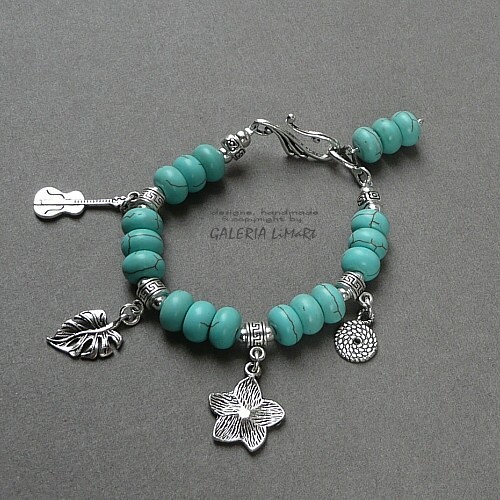 Howlit z charms&#039;ami. Bransoletka urocza :) Galeria Limart