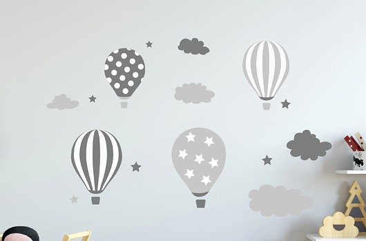 Naklejka ścienna dla dzieci balon balony chmury  madras24