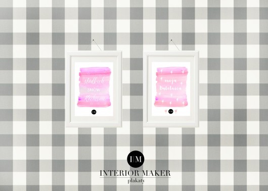Zestaw 2 plakatów do pokoju dziewczynki Interior Maker wnetrza